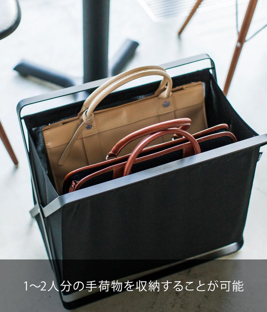 Ящик для хранения багажа Yamazaki Jitsugyo, черный, Ш46 x Г29 x В40 см, складной, башенный, для хранения багажа 3545 (Ямадзаки) приблизительно. (при использовании)