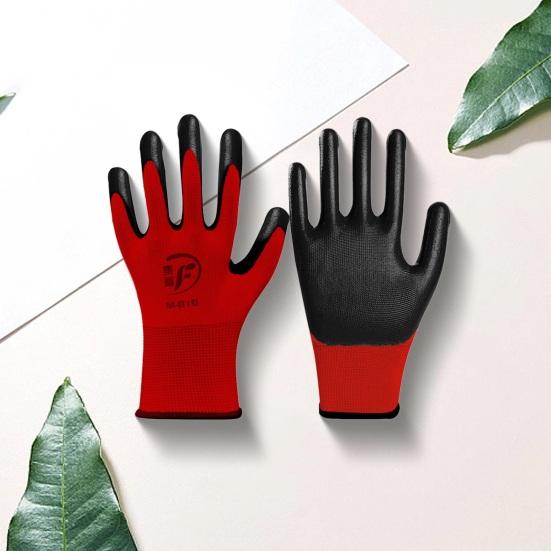 12 пар рабочих перчаток с регулируемым запястьем, пятью пальцами, противоскользящие, толстые, износостойкие, безопасная работа