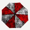 1pc Creative Design Resident Evil Cartoon Umbrella, Portable 3-Fold Compact Umbrella, Suitable for Camping, Hiking and Travel, Ideal Easter Birthday G