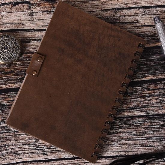 17,78 см кожаный спиральный дневник для записей уникальный ручной работы тисненый дорожный дневник коричневый