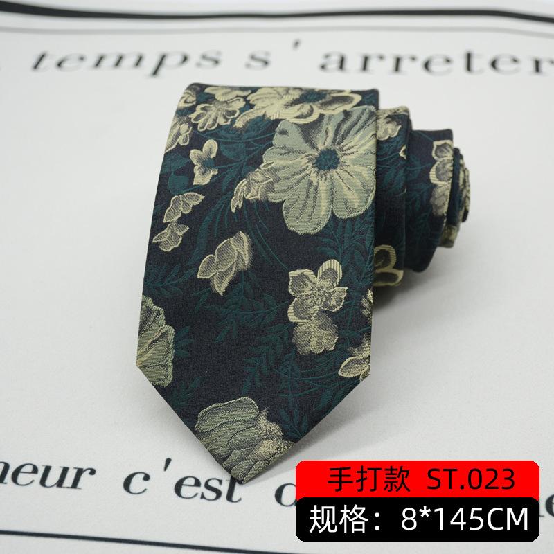 Галстук мужской деловой джентльменский ретро-узор британский стиль 8 см ручная работа профессиональная одежда