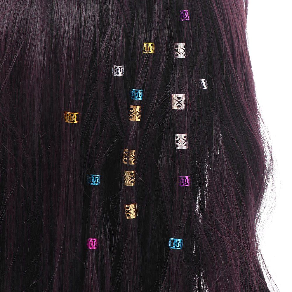 40pcs Dread Locks Dreadlocks Beads Hair Braiding Hair Braid Tubes Hollow Out Hair Ring Men