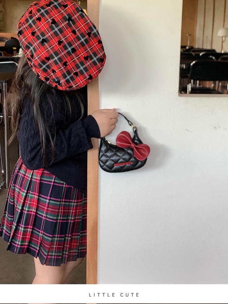 Мини-сумочка с леопардовым принтом и мини-бантом для девочек: Сумка кроссбоди на плечо Осень/Зима