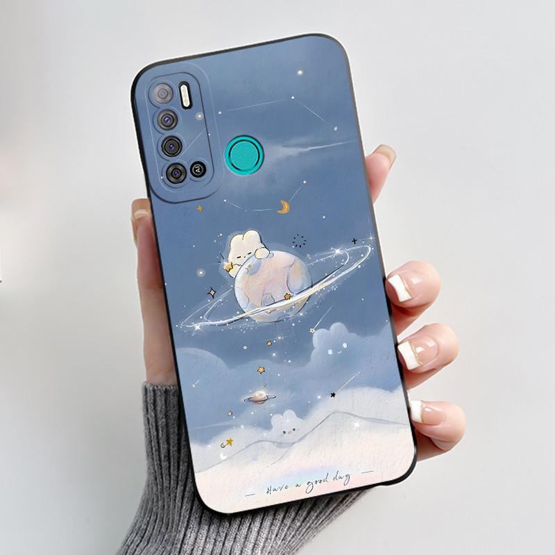 Для Tecno Pouvoir 4 Pro LC8 Чехол Эстетичный Милый Кот Ударопрочный Силиконовый Мягкий ТПУ Чехол Для Tecno Pouvoir 4 Чехол LC7 Оболочка Funda