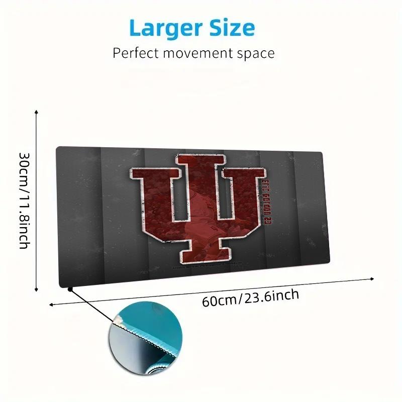 Indiana Hoosiers football Color Mouse Pad Large Gaming Table Cushion Non-slip Laptop Tablet Big Mousepad XXL Mat Mini PC Playmat With Lock edge