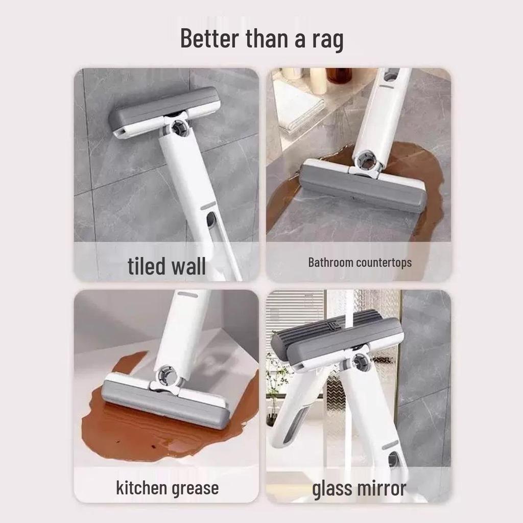 Compact Absorbent Mini Mop - Hands-Free, Hangable, and Portable