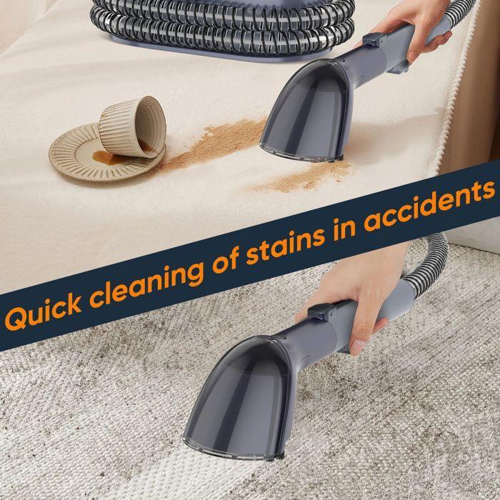 Sofa cloth cleaner, 550W Shampouiner, Portable detachable cleaner, 1.8M hose, 4M cord, 17Kpa, 1.5L/1.2L tank