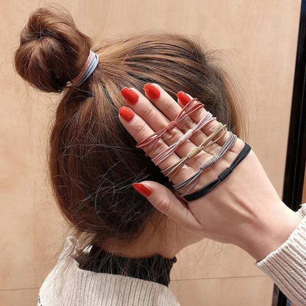 20 шт. Красочные женские резинки для волос, прочные резинки для волос, веревки, скранчи, аксессуары для волос