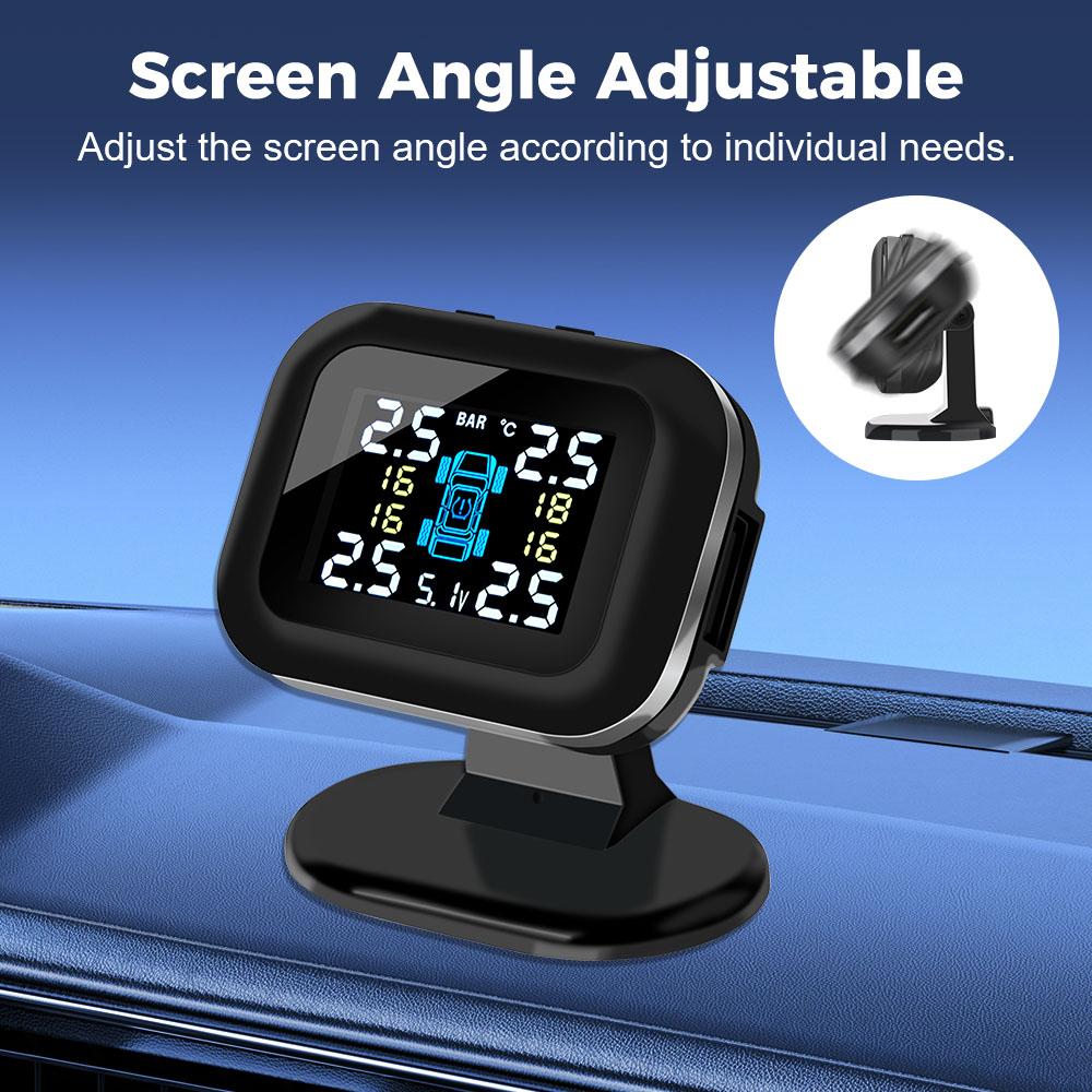 Беспроводной ЖК-дисплей USB TPMS Мини-система контроля давления в шинах автомобиля Автомобильные системы охранной сигнализации