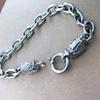 Men Womens Dragon Head  O Link Chain Stainless Steel Bracelet Gift Jewellry