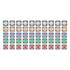50Pcs Mini Momentary Push Button Resettable Red Yellow Blue Green White Tactile Switch with LED Lamp