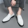 Мужские мокасины в уличном стиле, белые, формальные, деловые, свадебные, выпускные, блейзеры, смокинги, праздничные туфли, большие размеры