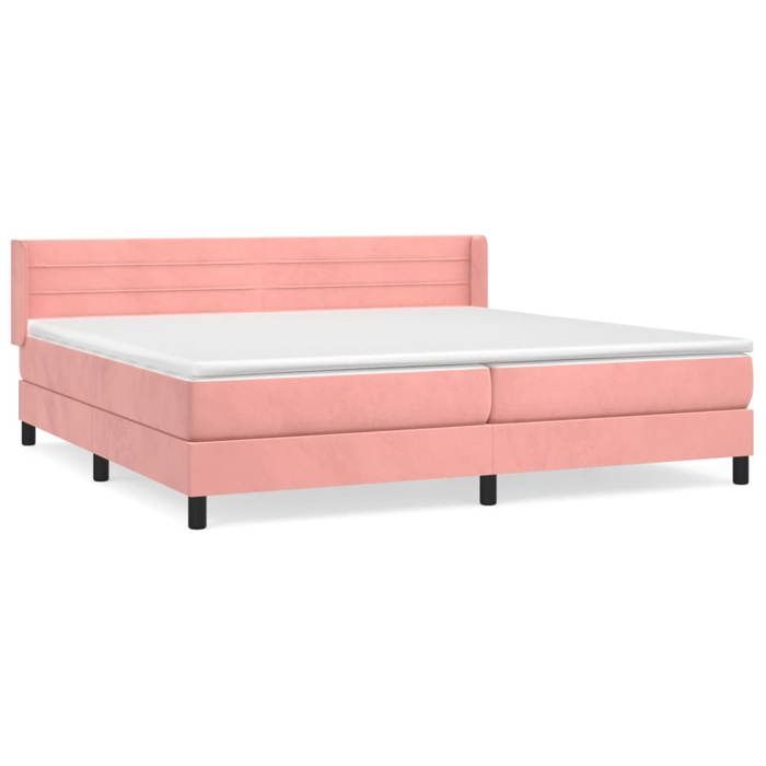 Maison Exclusive - Sommier à lattes de lit avec matelas Rose 200x200 cm Velours