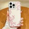 Прозрачный чехол для телефона с узором из розовых цветов, подходит для iPhone 17, 16, 15, 14, 13, 12, 11 Pro/Max/Plus, противоударный и защищающий от падений