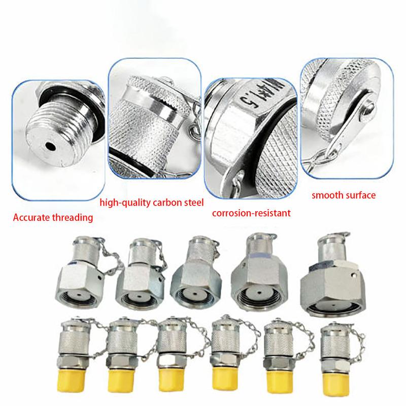 63MPa Hydraulic Pipeline Pressure Measuring Joint British Metric American Connection Pressure Gauge Special Hose Excavator Acces