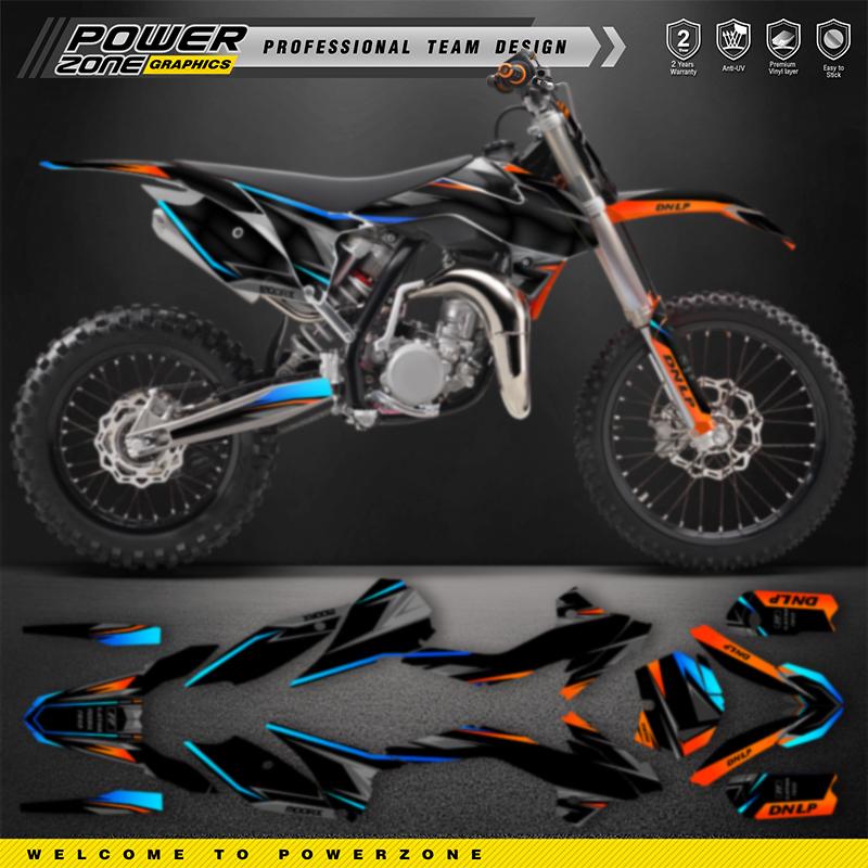 PowerZone Custom Team Graphics Backgrounds Decal Stickers Kit For KTM SX85 2013-2017 85cc Number Name Costom