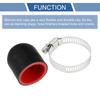 X AUTOHAUX 1pcs 30mm Length 32mm/1.26" Inner Diameter Black Red Car Silicone Rubber Hose