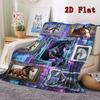 Horse Portraits Frames 2D Flat Pattern Flannel Blanket, High quality All Seasons, Home Decor, Warmth and Comfort, Perfect for Christmas Gifts.