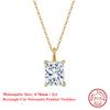 EFFIE QUEEN 1 карат / 2 карата / 3 карата / 4 карата Муассанит 100% Серебро 925 Пробы Подвеска-ожерелье для женщин, мужчин, свадебной вечеринки, тренд 2025 MON06