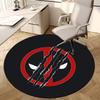 1pc Ripped Logo Round carpet, Made of Polyester,Perfect for Decorating Office Chairs, Living Rooms,fplt166