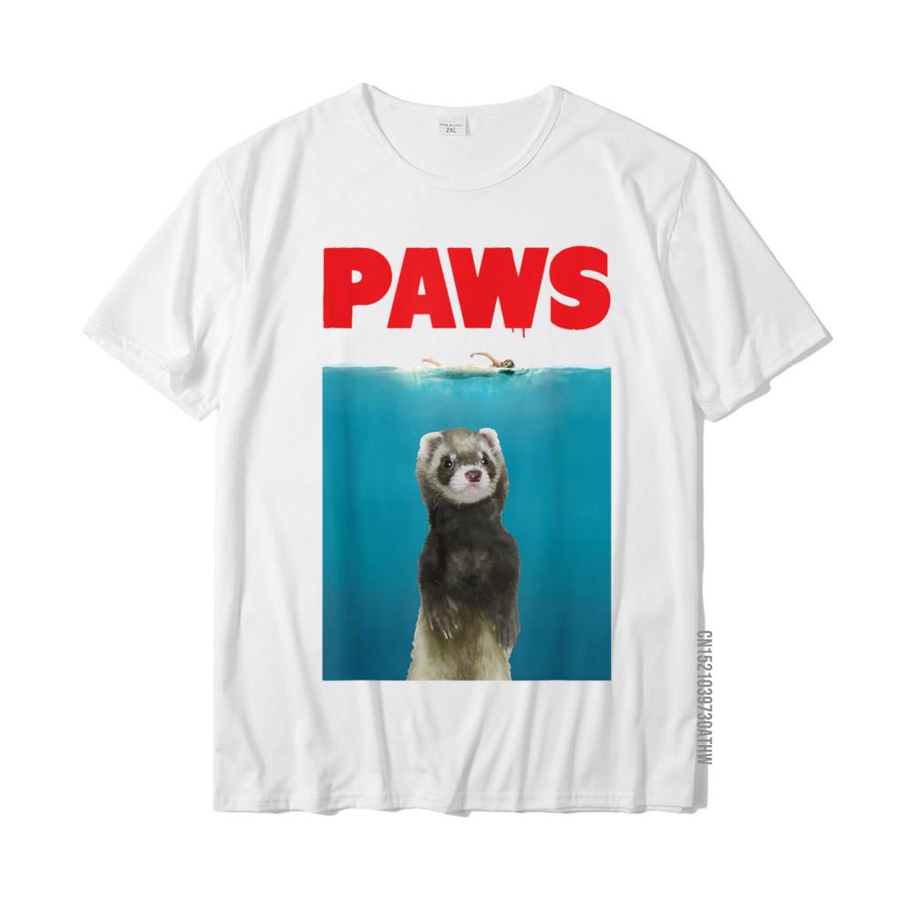 Paws Ferret Funny TShirt Parody Ferret Lover Gifts Fitness Tight Tops Tees For Men New Coming Cotton Top TShirts Print