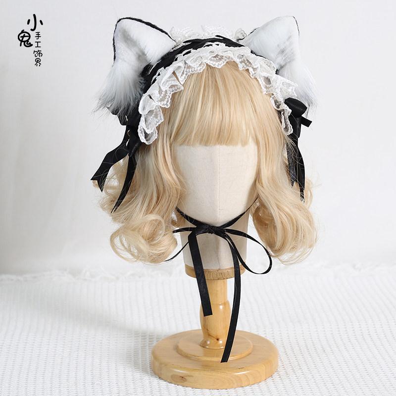 Original Sweet Lolita Cat Ear Headband Bow Hairpin Headgear Lolita Ear Clip Hair Accessories Headband