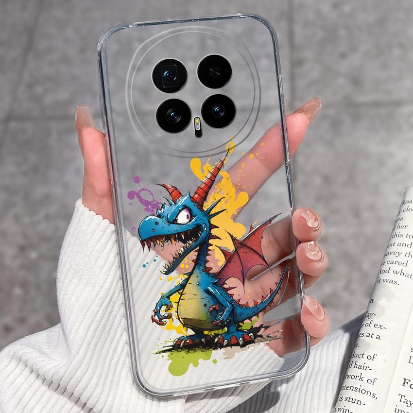 Для Huawei Honor Magic8 7 6 5 Pro Nova 12 Ultra 12i Чехол для телефона Красивый цветочный узор Прозрачный силиконовый Полностью защитный чехол Для корпуса Huawei