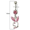 Кристаллическое кольцо-пирсинг для пупка с подвеской в виде бабочки из нержавеющей стали, пирсинг пупка, украшение для женщин, летний пляж