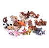 Игрушки-фигурки животных, напечатанные на 3D-принтере, 12/24/36 шт., Мультяшные, с подвижными суставами, Кролик, Тигр, Собака, Модели животных, Игрушки, Декор для дома и рабочего стола