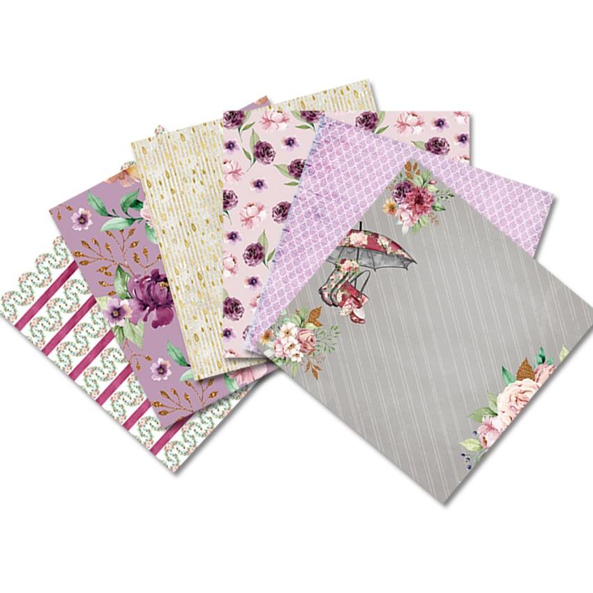 24 листа цветочный зонтик, крафт-бумага, подушечки для резки, художественный фон, оригами, скрапбукинг, изготовление карт