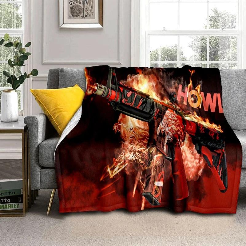 3D пистолет-нож USP, AK, M4, AWP, одеяло с патроном для винтовки, мягкое одеяло для дома, спальни, кровати, дивана, покрывало для пикника, детское одеяло