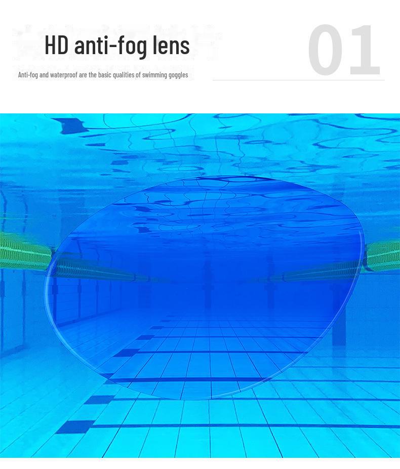 Силиконовые детские водонепроницаемые очки для плавания с высоким разрешением и защитой от запотевания