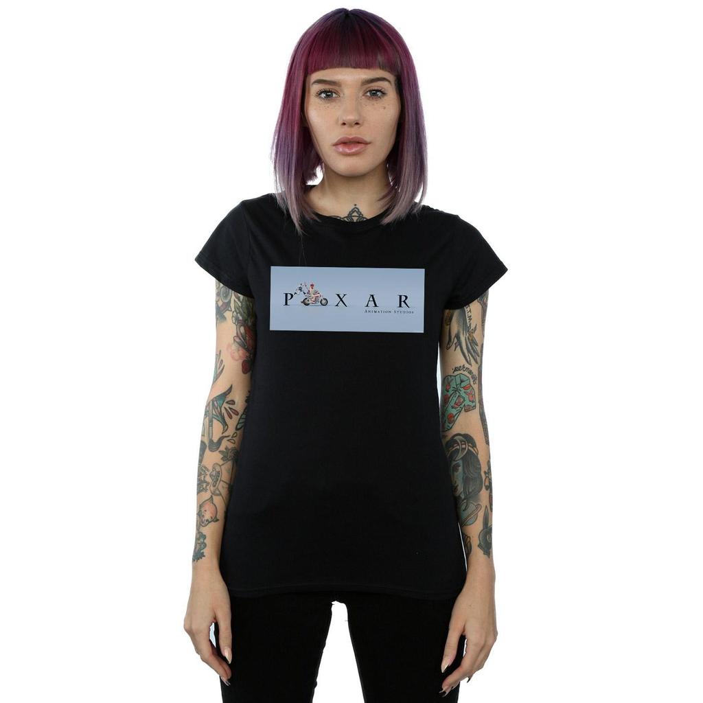 Disney Womens/Ladies Toy Story 4 Duke Caboom Pixar Studios Logo Cotton T-Shirt