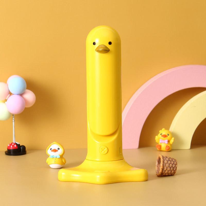 Cute Duck Foldable Led Rechargeable Desk Lamp For Kids With Phone Stand