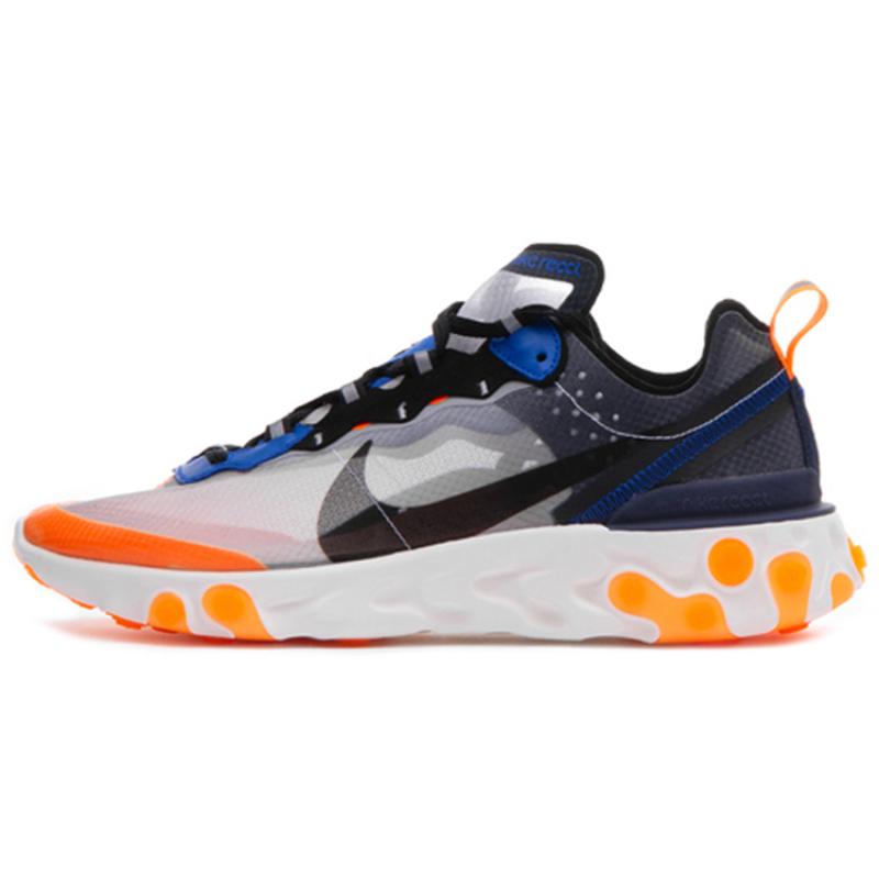 Nike React Element 87 Thunder Blue/Total Orange Sneakers AQ1090-004