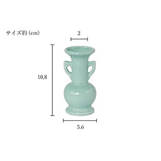 Buddhist altar supplies vase celadon (plain) domestically produced made Japan modern flowers artificial use size approximately (cm) height 10.8 5.6 2.