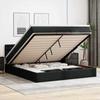 VidaXL Ottoman Bed Frame with Mattress Black 180x200 Cm Faux Leather, Bed Frame, Upholstered Bed Frame, Bed Frame 3312167