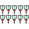 Drip Irrigation Emitters, 10pcs Adjustable 360 Degree Sprinklers with Single Barb Micro Plant Misting Nozzles Sprayer for Greenhouse Garden Patio