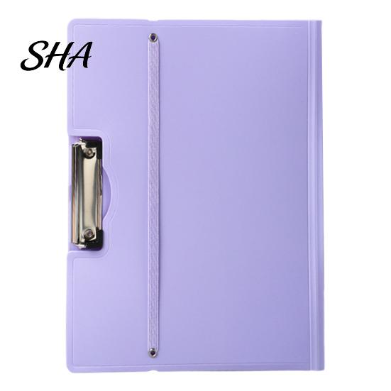 A3 File Organizer Folder for Size Paper, Document Holder with Metal Exam Paper Clip, Solid Color Clipboard Home School Office Supplies