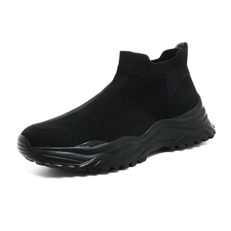 Summer 20252025 Large Size Mesh Shoes Breathable Fly-woven Socks Shoes One Pedal Lazy Shoes