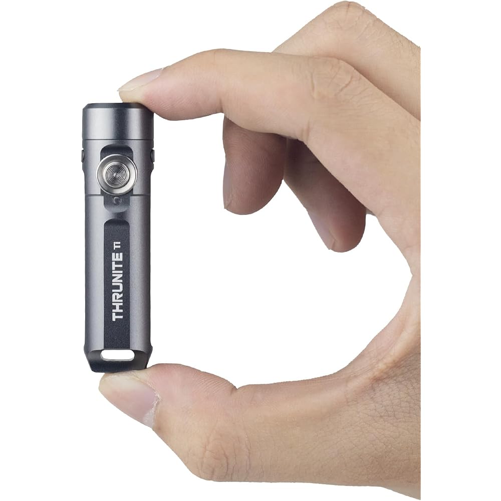 ThruNite Ti Брелочный фонарик 650 люмен USB-C Перезаряжаемый 60,8 мм 26,5 г Компактный карманный фонарь с магнитным колпачком Серый