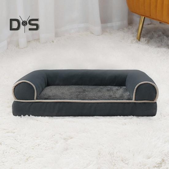 Orthopedic Dog Bed Large Washable Dog Sofa Bed Soft Bolster Dog Nest Cotton Filling Warm Pet Couch Sofa for Medium Large Dogs
