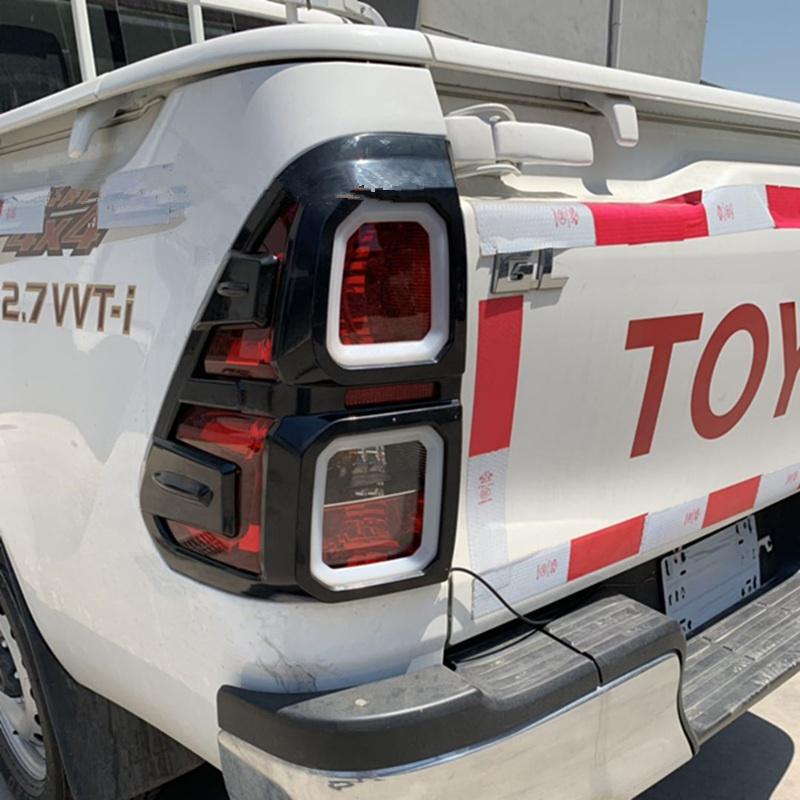 Для HILUX REVO 2015 2016 2017 2018 2019 аксессуары Запчасти 2x задний фонарь автомобиля задний фонарь декоративная панель крышка рамка