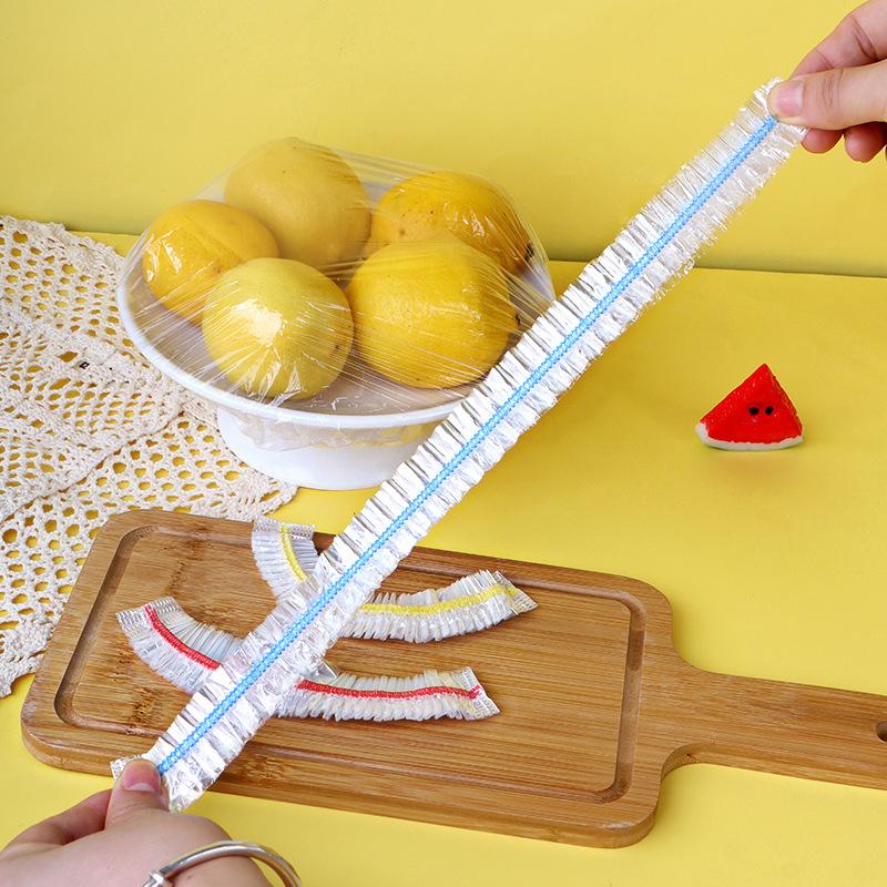 100 шт. Одноразовые крышки для хранения продуктов, многоразовые эластичные крышки для свежих продуктов, стрейч-пленка, крышка для миски/тарелки/продуктов, пакеты для сохранения свежести, шапочка для душа