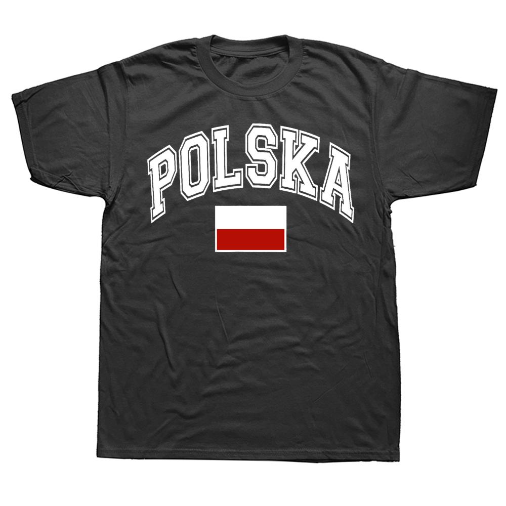 Смешная винтажная футболка с графическим изображением польского флага Polska Poland Хип-хоп Оверсайз футболка 100% хлопок Удобные футболки для мужчин и женщин