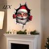 3D Holiday Wall Art Christmas Stickers, Decals for Living Room Bedroom And Party Decor Decor, Removable PVC Festive Home Entrance Classroom