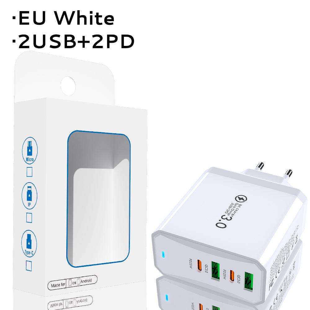 Быстрое зарядное устройство GaN с двумя портами PD65W для компьютеров и планшетов - Стандарт ЕС