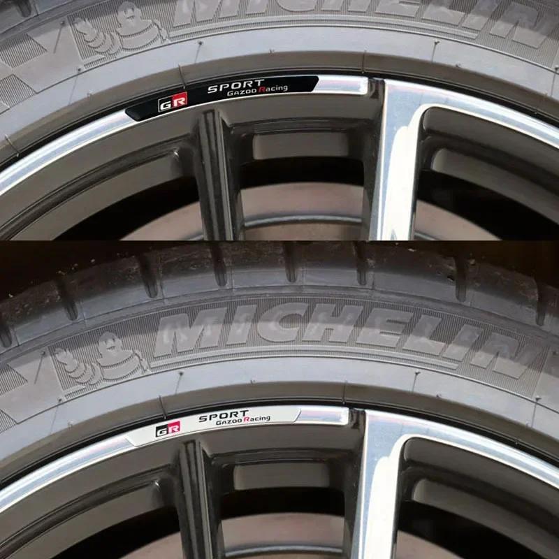 4 шт. х Алюминиевые наклейки на колесные диски с логотипом GR Sport для эмблемы GRSPORT YARiS Corolla RAV4 Camry Prado Highland