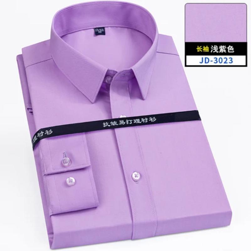 4XL 5XL 6XL 7XL 8XL Бамбуковое волокно Клетчатая рубашка Полосатая Синяя Повседневная Деловая Рубашка с длинным рукавом для мужчин Уличная одежда Приталенная рубашка Мужская