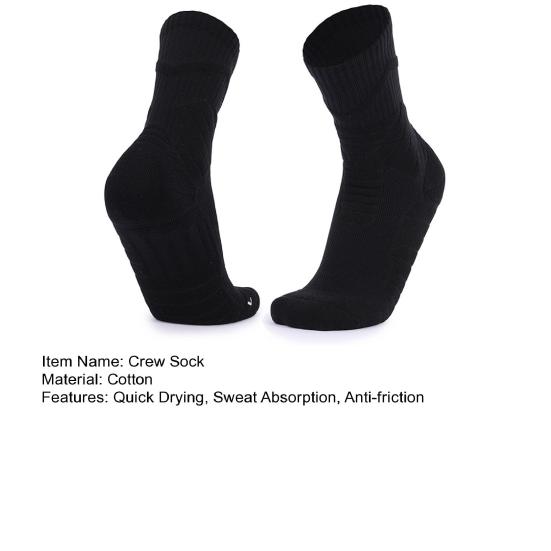 Basketball Socks for Men Boys Cotton Athletic Cushioned Crew Socks Breathable Performance Socks for Sports Running